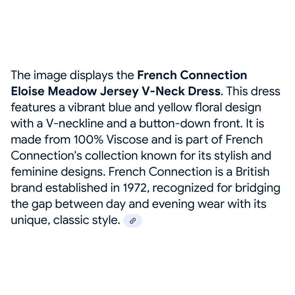 NWT French Connection Eloise Meadow Jersey VNeck Dress size 10 - Picture 3 of 15